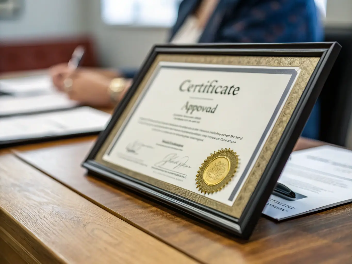 A certificate of accreditation being presented to a business representative, symbolizing the achievement and recognition gained through the Continental Standards Commission.